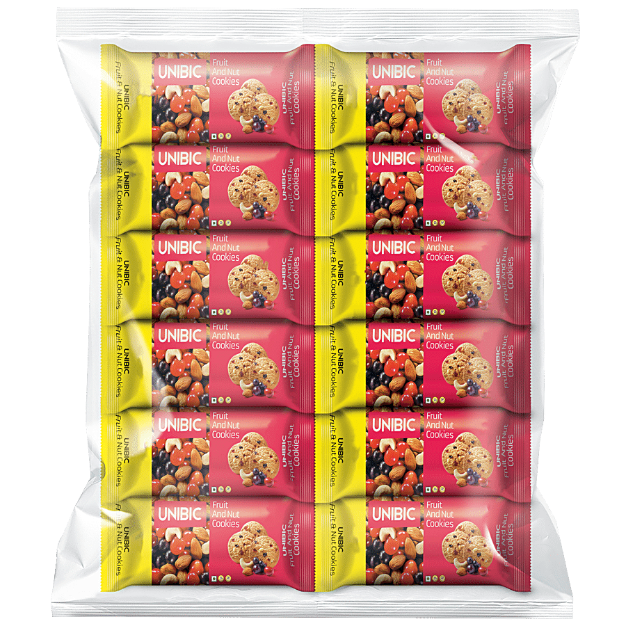 Unibic Fruit & Nut Cookies, 37.5 G (Pack Of 12)