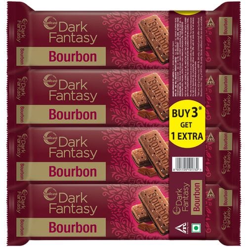 Sunfeast Dark Fantasy Bourbon, 600 G (Buy 3 Get 1 Free)