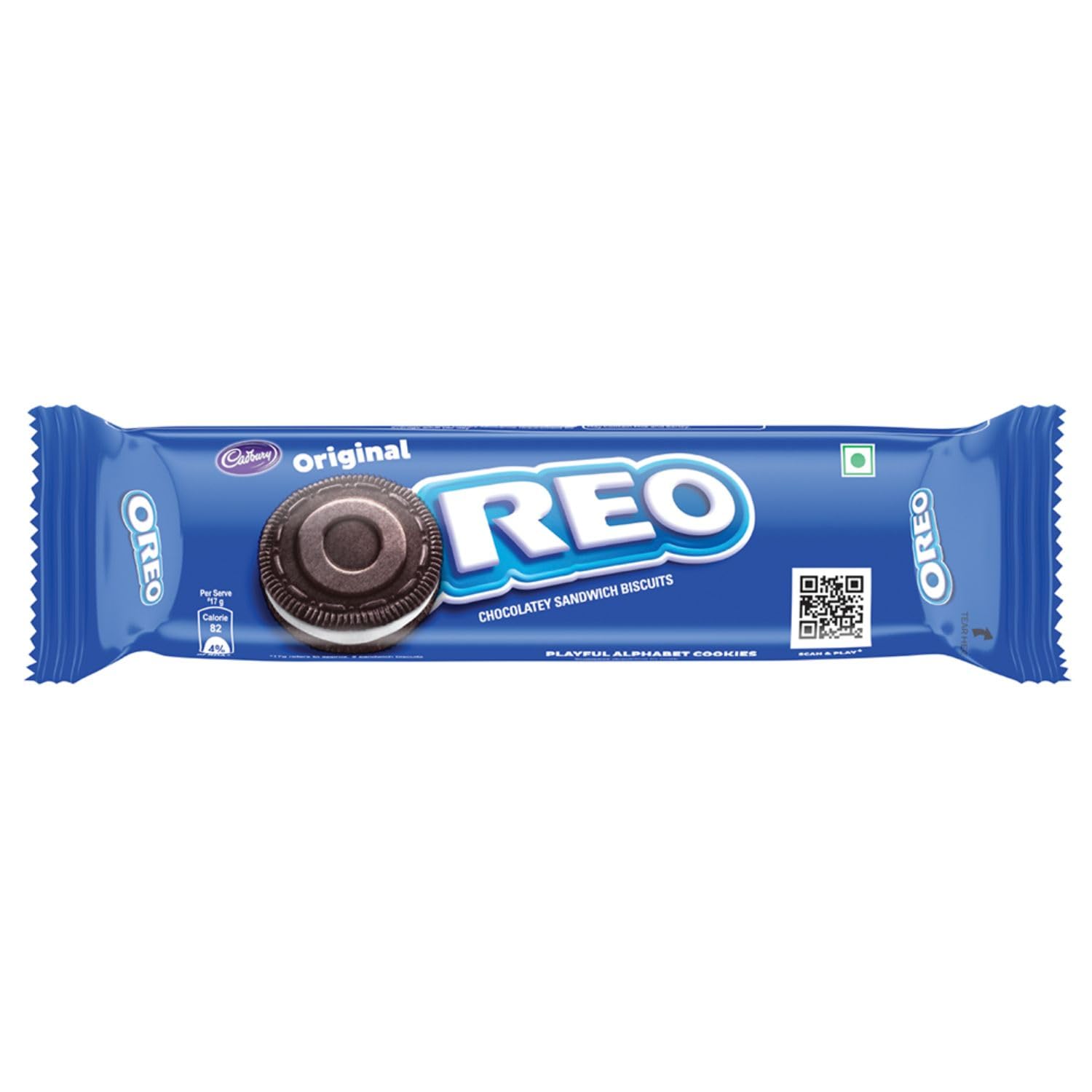 Cadbury Oreo Vanilla Flavour Crme Sandwich Biscuit, 113.75 G