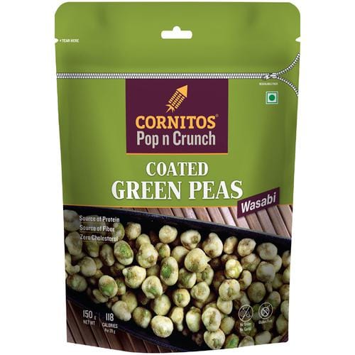 Cornitos Coated Green Peas, Wasabi, 150 G