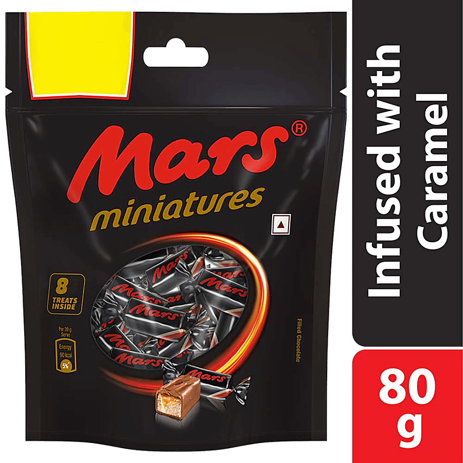Mars Miniatures, Caramel Chocolate Pack, 80 G (8 pcs x 10 g)
