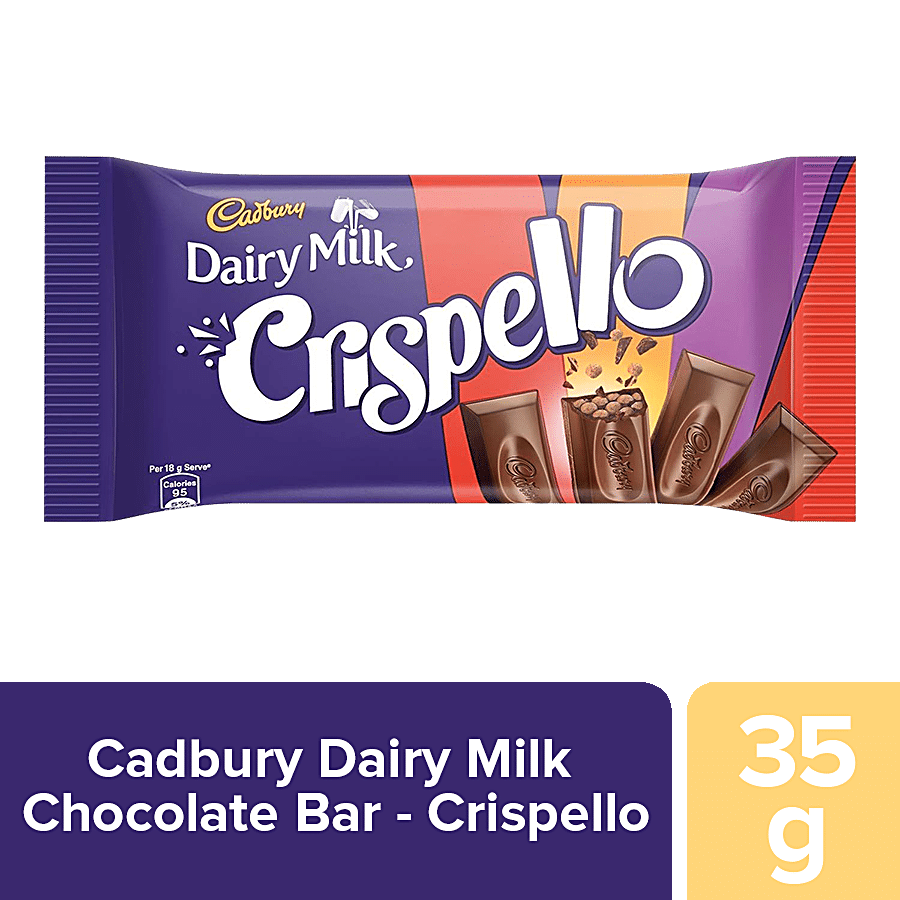 Cadbury Dairy Milk Chocolate Bar, Crispello, 35 G