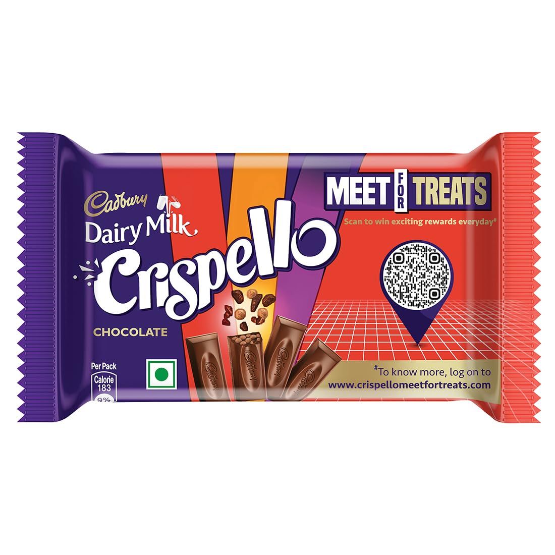 Cadbury Dairy Milk Crispello Chocolate Bar, 35 Grams