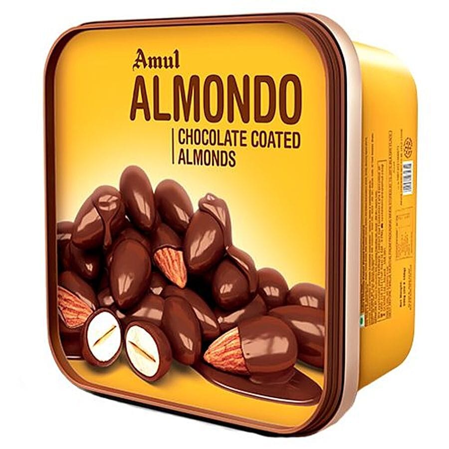 Amul Almondo, Roasted Almonds Coated With Milk Chocolate, 200 G