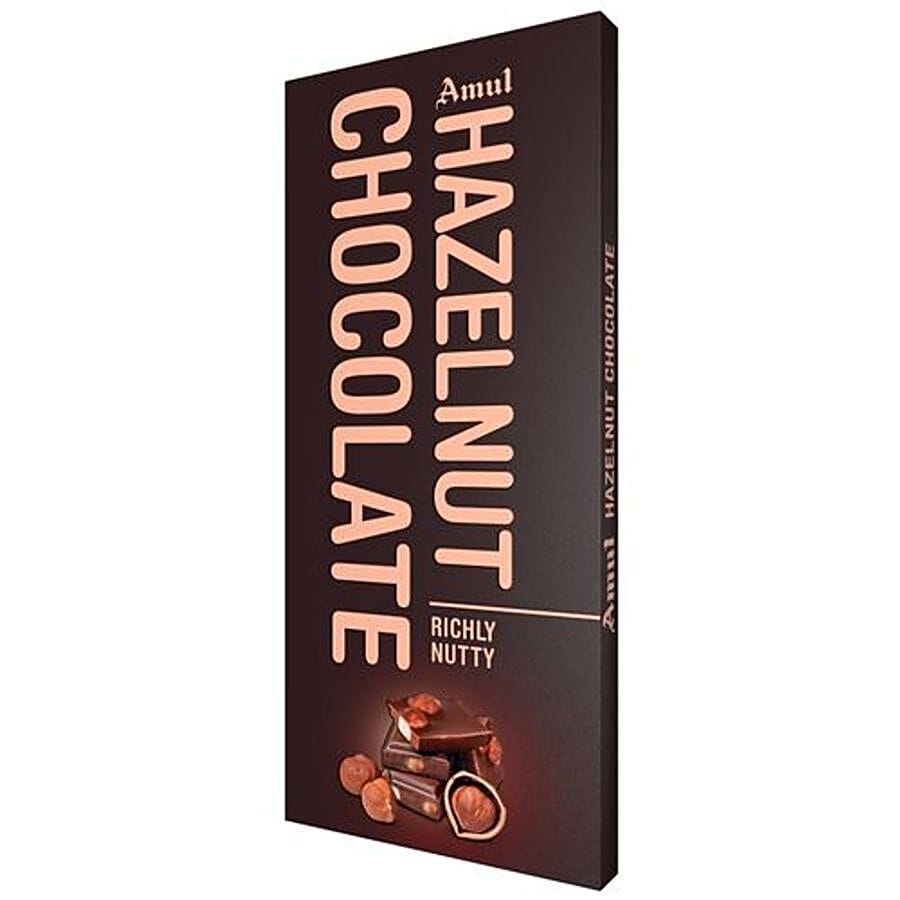 Amul Hazelnut Chocolate, Richly Nutty, 150 G