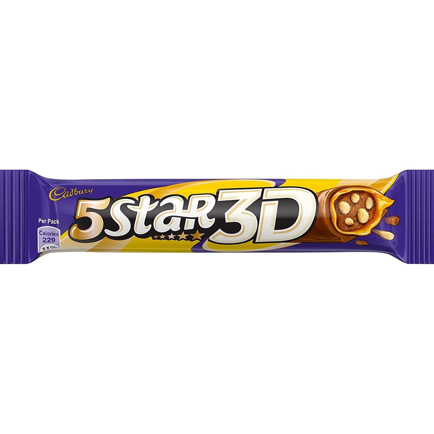 Cadbury 5 Star 3D Chocolate Bar, 45Gm (Pack Of 24)