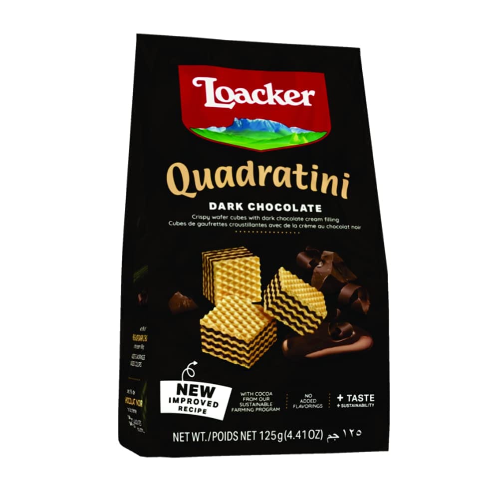 Loacker Quadratini Dark Chocolate 125Grams, Italy