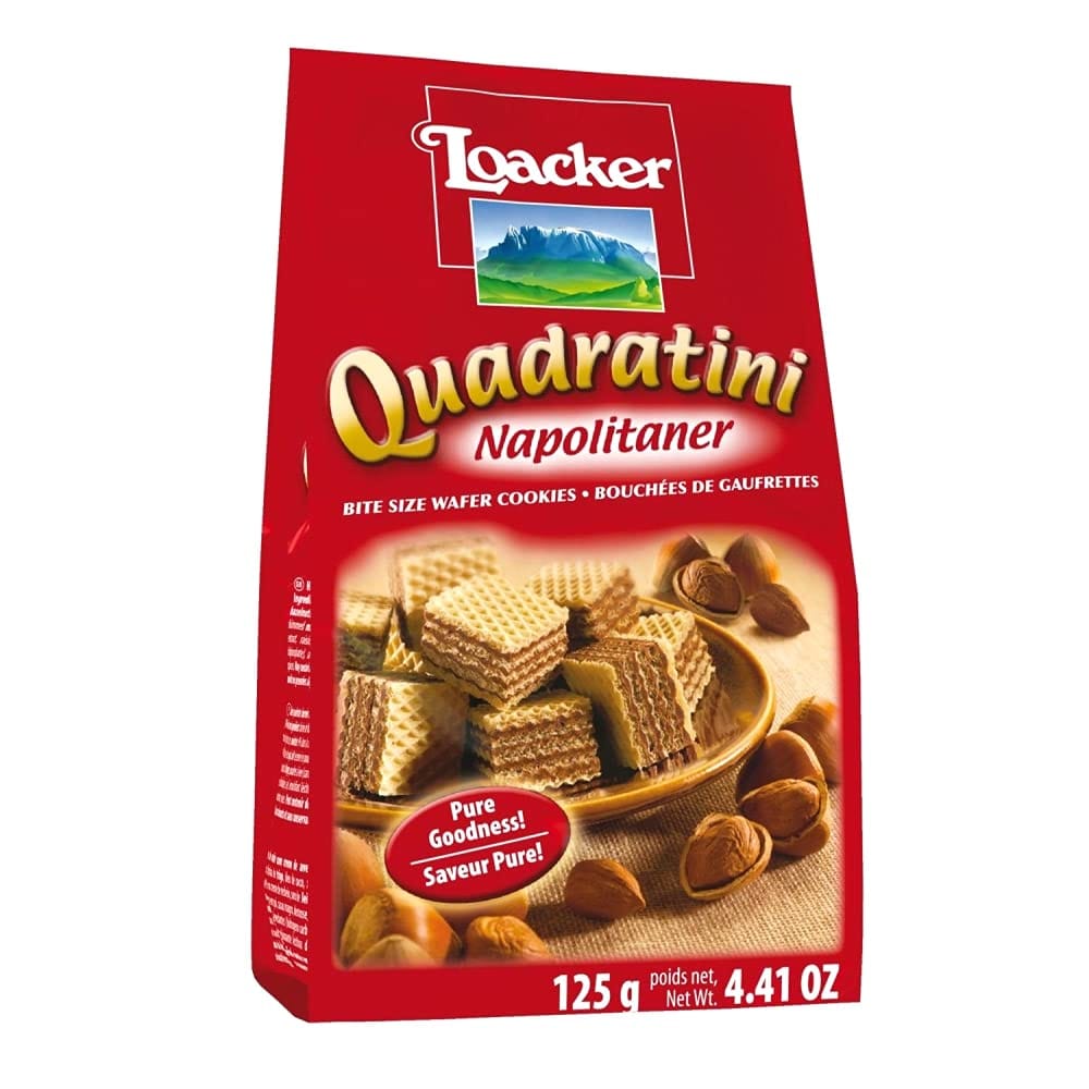 Loacker Quadratini Napolitaner(Hazelnut), 125G, Italy