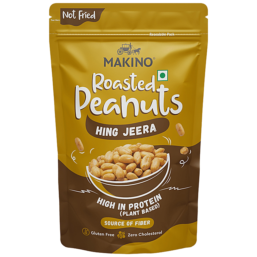 Makino Roasted Peanuts, Hing Jeera, High In Protein, Source Of Fiber, 150 G