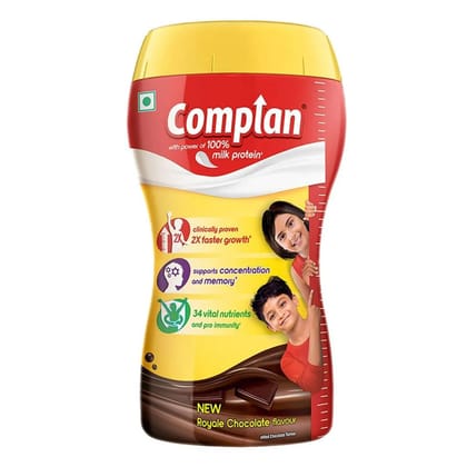 Complan Royale Chocolate Nutritious Health Drink - Vitamin C & A Supports Kids Immune, Clinically Proven For 2X Faster Growth Formula, 200 gm Jar Complan Royale Chocolate Nutritious Health Drink - Vitamin C & A Supports Kids Immune, Clinically Proven For 2X Faster Growth Formula, 200 gm Jar
