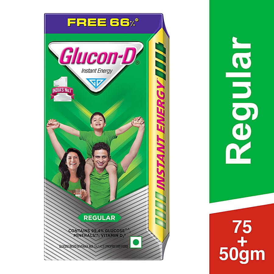 Glucon-D Instant Energy Health Drink, Regular, 125 G