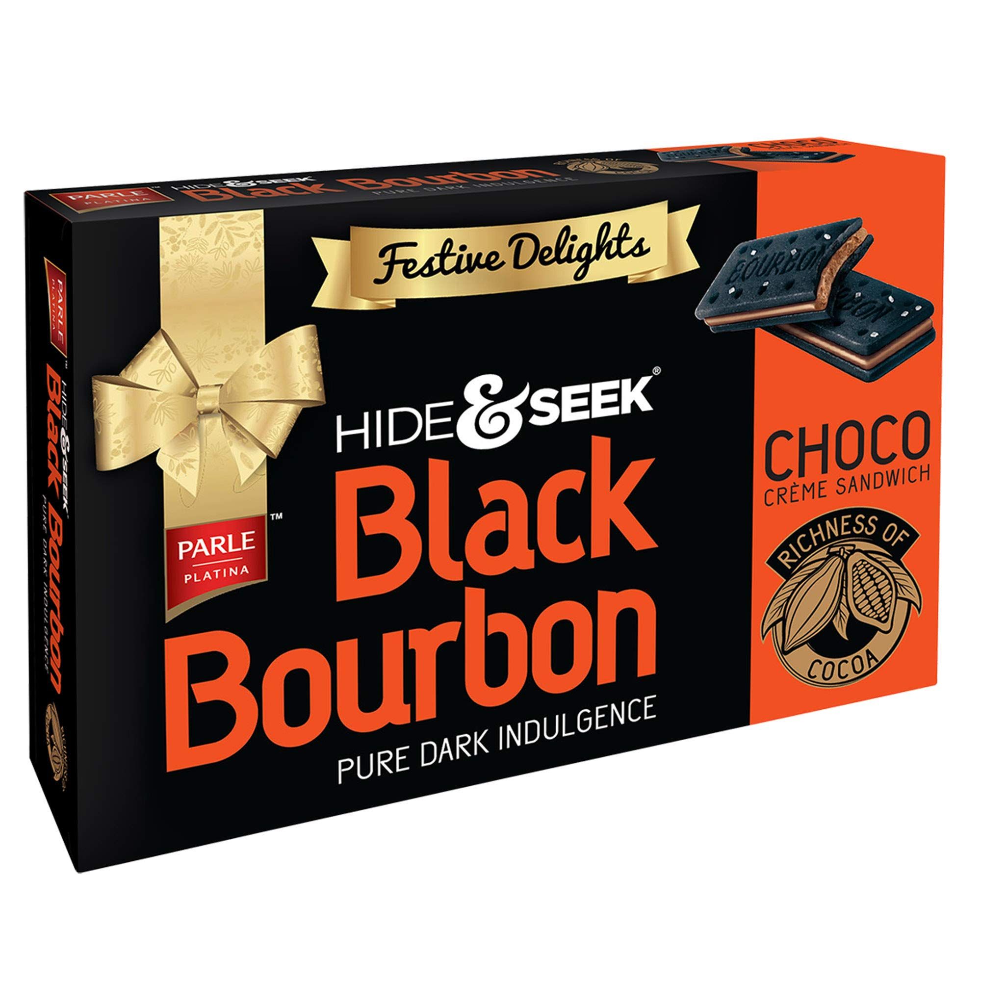 Parle Platina Hide & Seek Black Bourbon Choco, 300 G