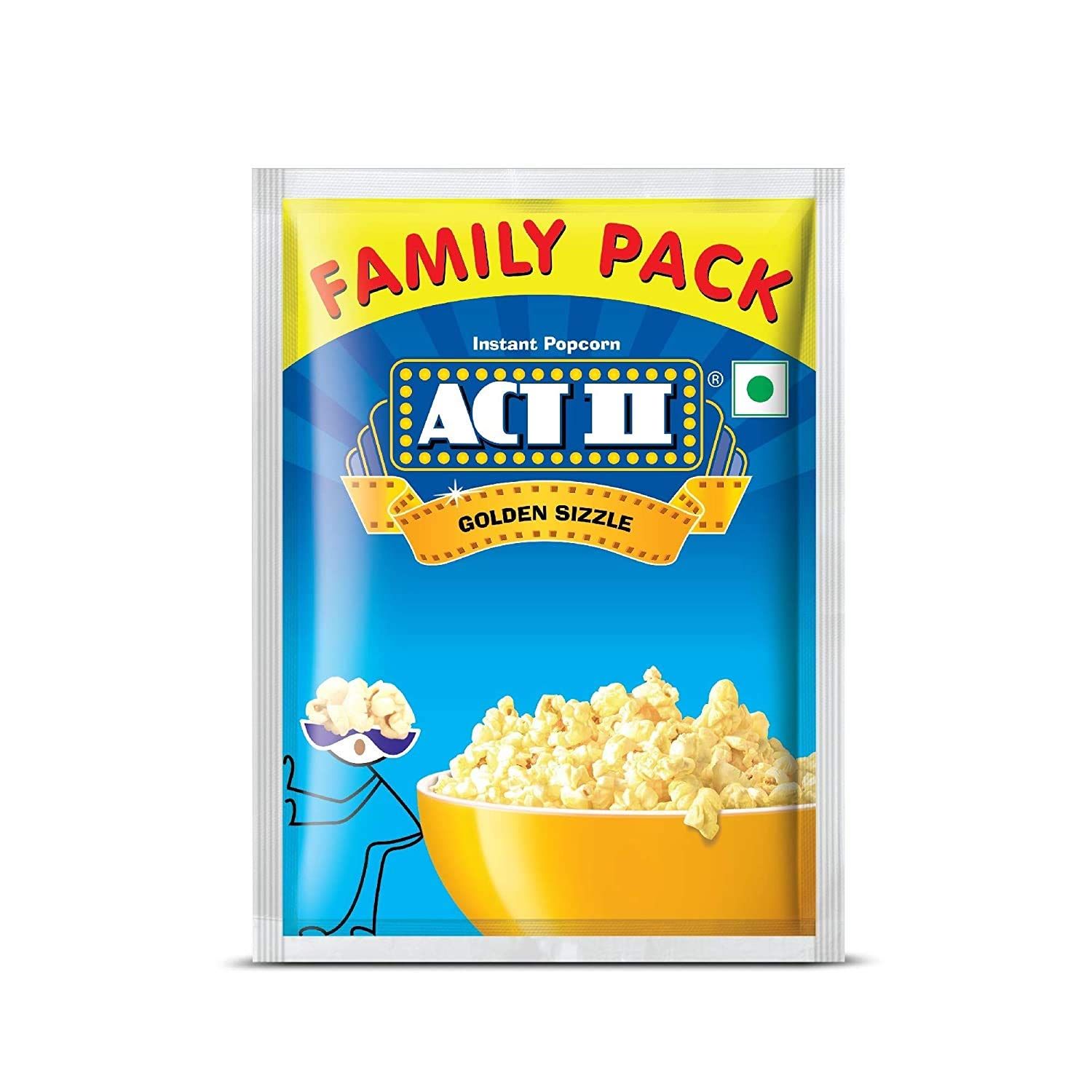 Act II Instant Golden Sizzle Popcorn, (90 + 30 Gm), 120G