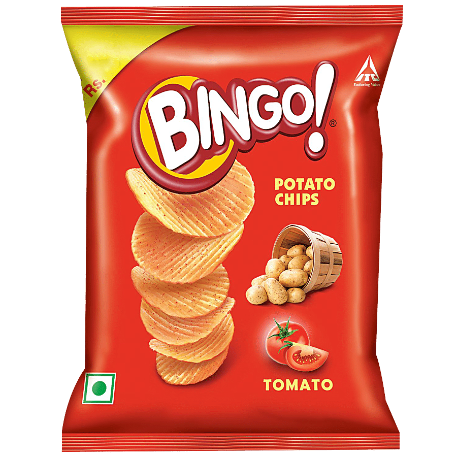 Bingo Yumitos Potato Chips, Tomato, 12 G Pouch