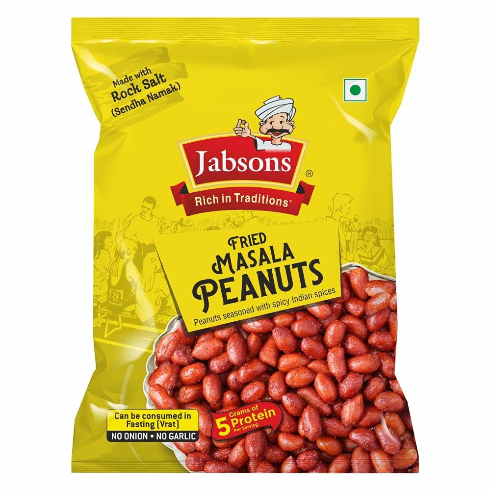 Jabsons Fried Masala Peanuts, 200 Gms (Crispy & Crunchy)