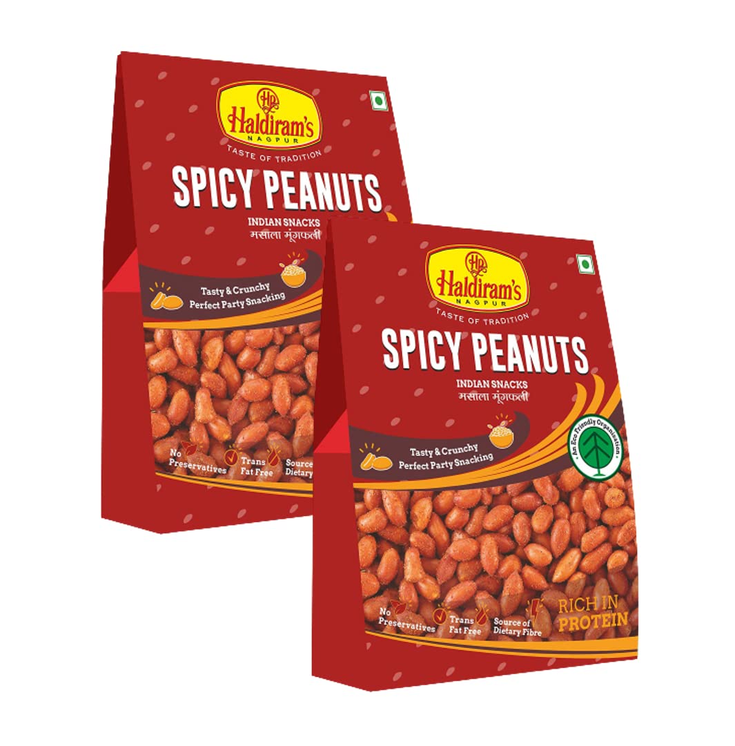 Haldiram's Nagpur Spicy Peanuts (Pack Of 2)