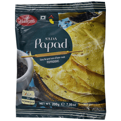 Haldiram's Papad, Sada, Del, 200 G Pouch