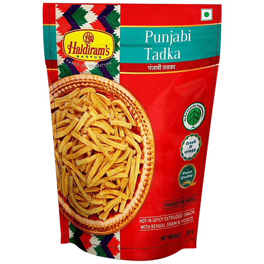Haldiram's Namkeen, Spicy, Crunchy, Punjabi Tadka, 200 Gm Pouch