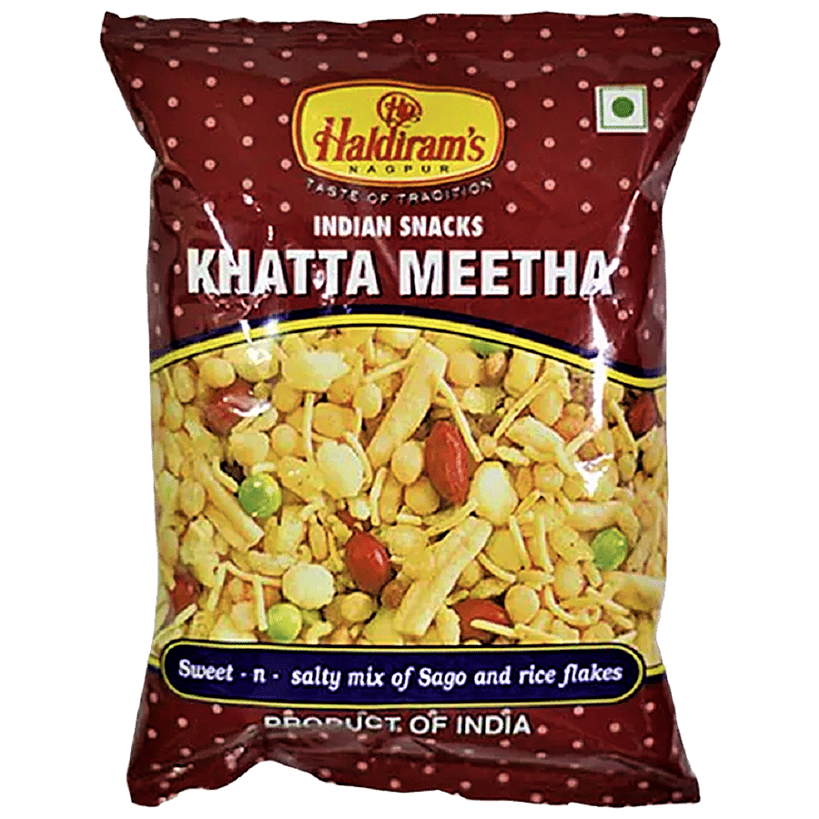 Haldiram's Khatha Meetha Namkeen, Sweet & Tangy, 50 G Pouch