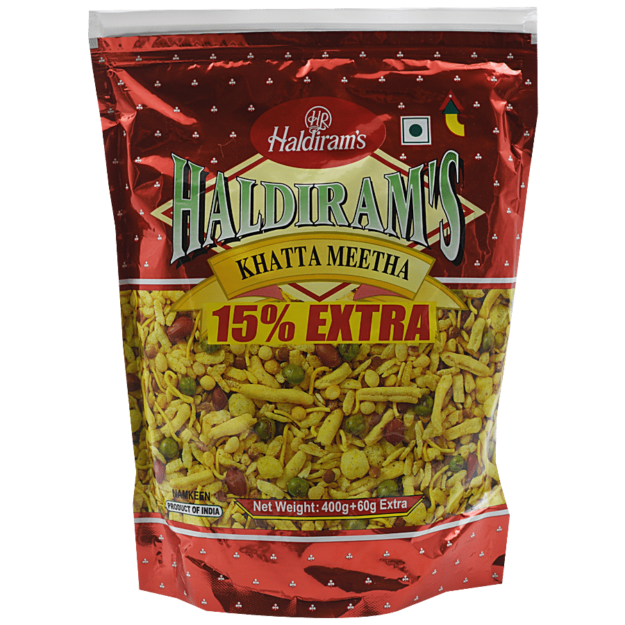 Haldiram's Khatha Meetha Namkeen, 400+60 G Pouch