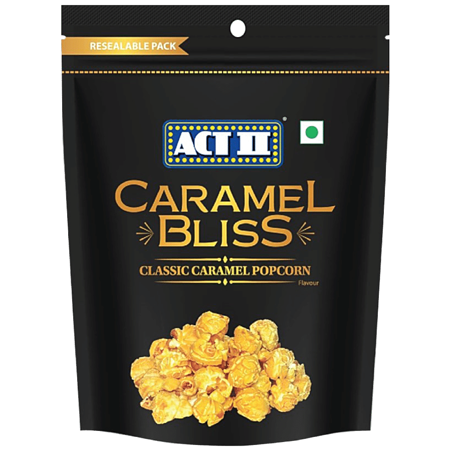 Act Ii Caramel Bliss Classic Popcorn, Snacks, 70 G