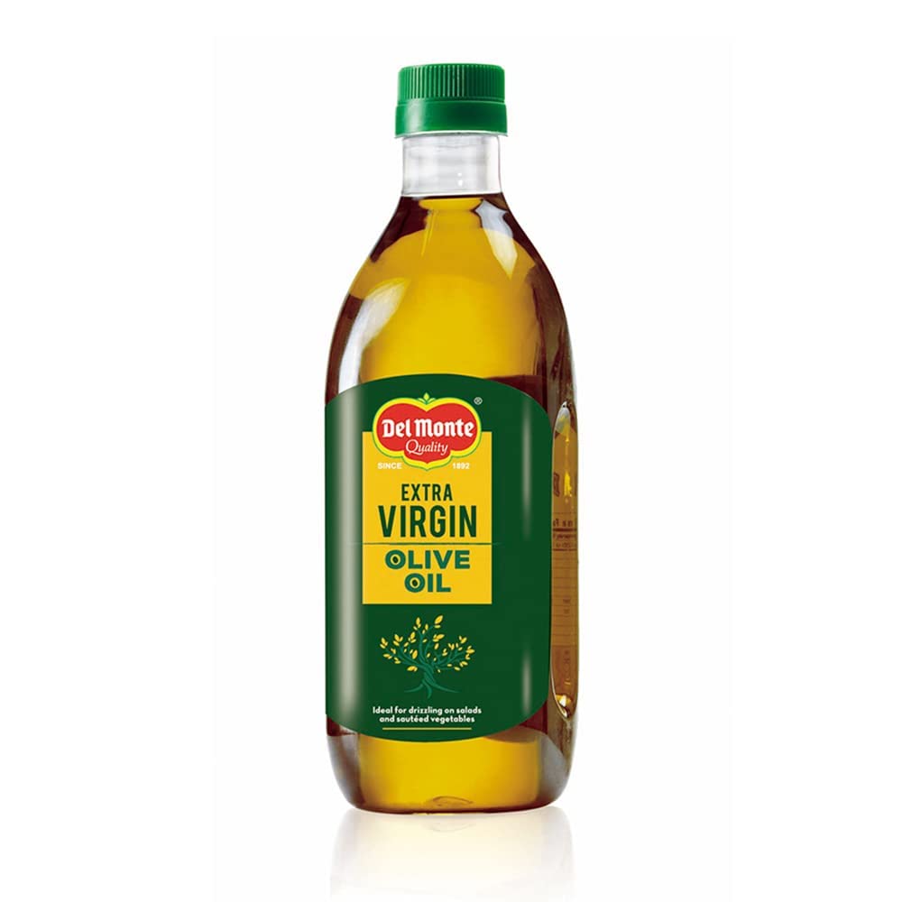 Del Monte Extra Virgin Olive Oil, Cold Extracted, Ideal For Drizzling On Salads & Sauteed Vegetables, 1L