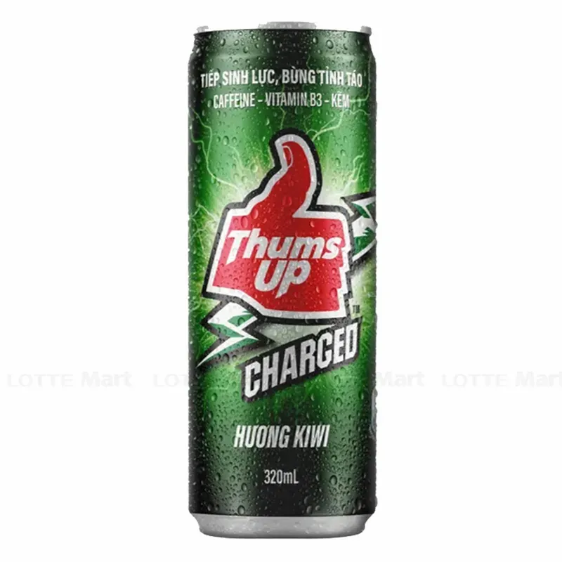 Thums Up Charged Beverage Kiwi Flavor Can, 320 ml
