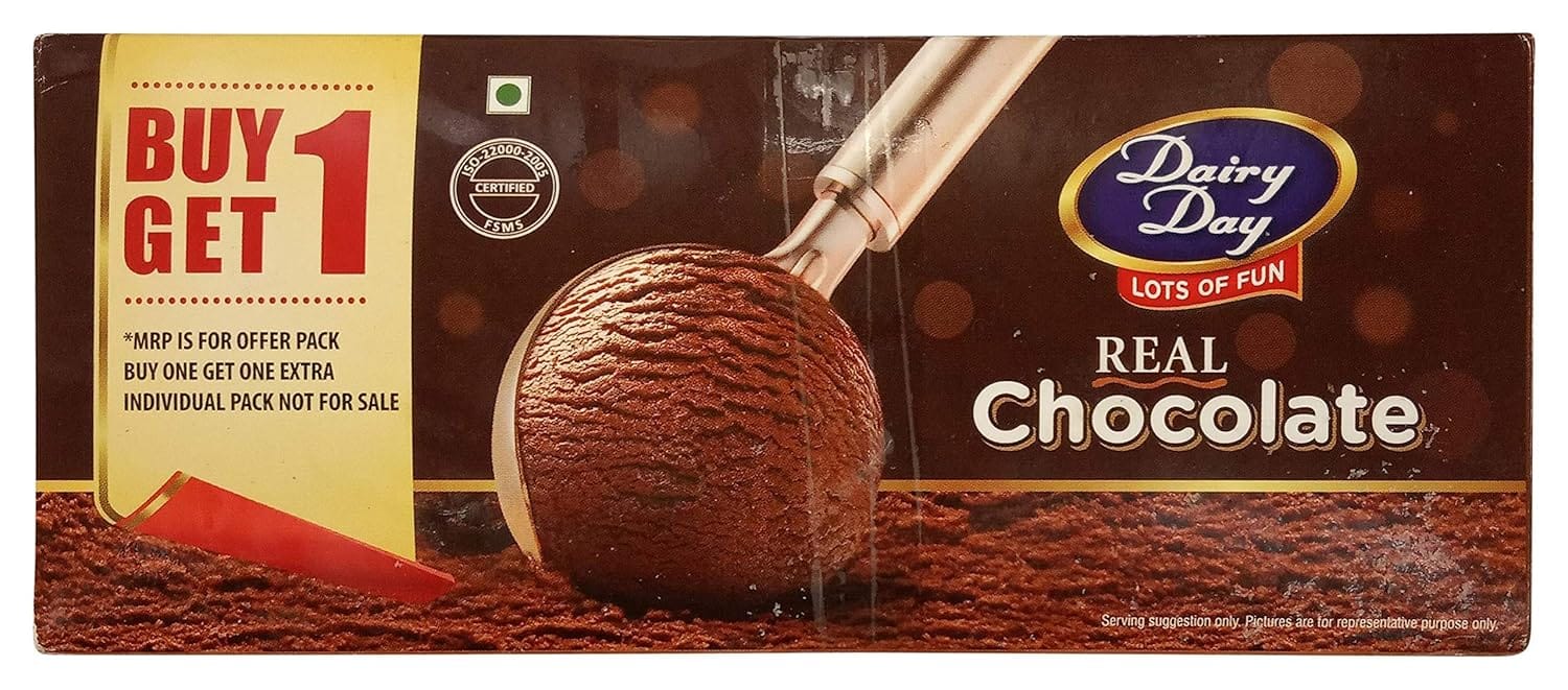 Dairy Day Ice Cream - Real Chocolate, 700ml*2