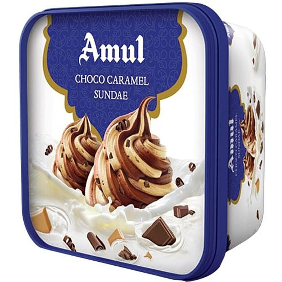 Amul Ice Cream - Choco Caramel Sundae, 1 L Box