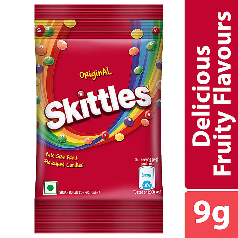 Skittles Original Bite Size Fruit Flavoured Candies, 9 G