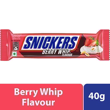Snickers Berry Whip Chocolate Bar - With Peanuts, Nougat & Caramel, 40 G