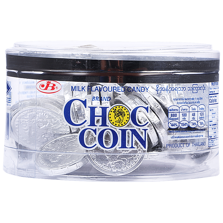 Choc Coin Silver Candy - Milk Flavoured, 150 G