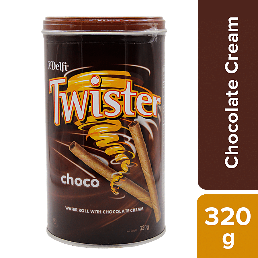 Twister Chocolate Wafer Roll - Chocolate Cream, 320 G