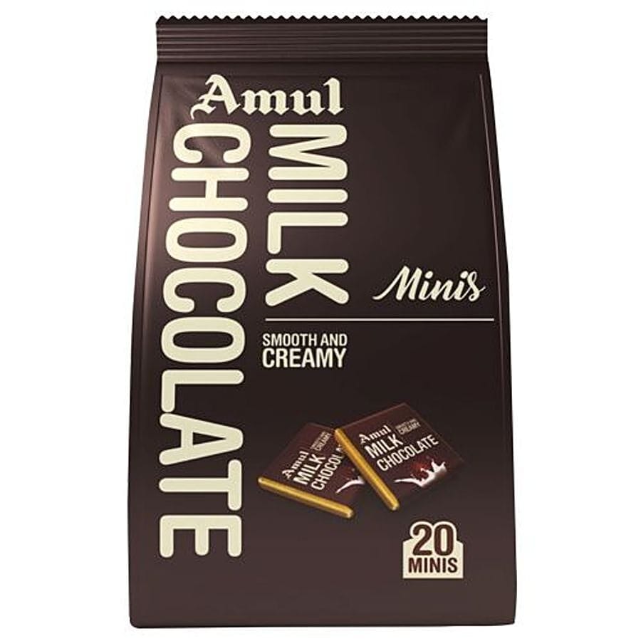 Amul Chocolate - Milk, Minis, Gable Top, 20 pcs