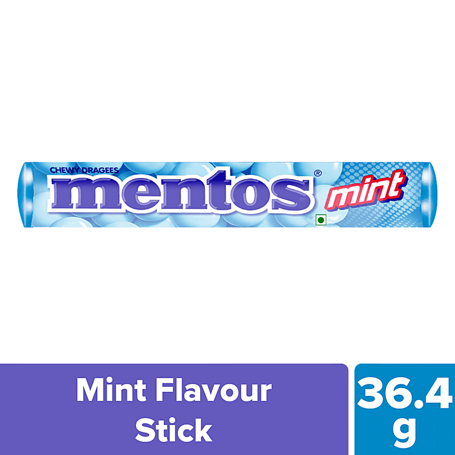 Mentos Chewy Dragees - Mint, 36.4 G