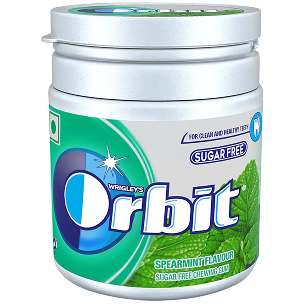 Wrigley'S Orbit Spearmint Chewing Gum Pot, 66 G