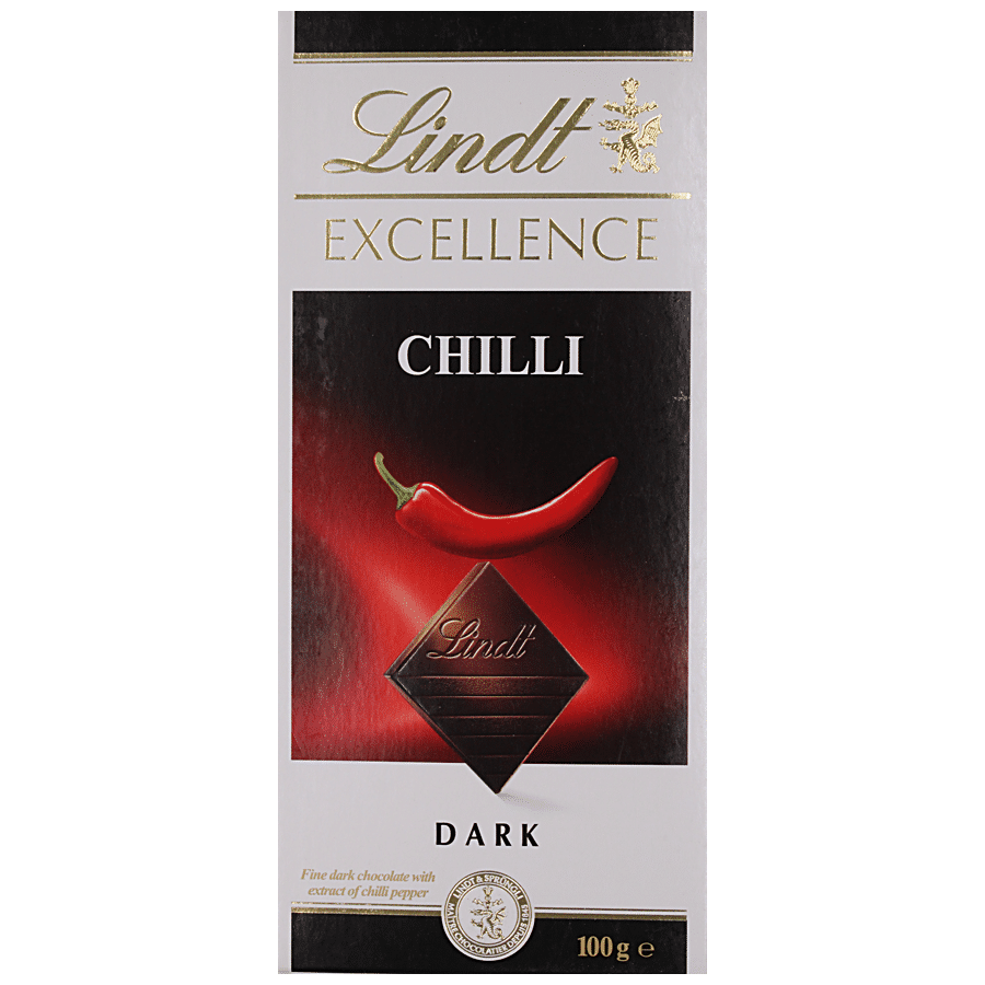 Lindt Excellence Dark Chocolate - Chilli, 100 G