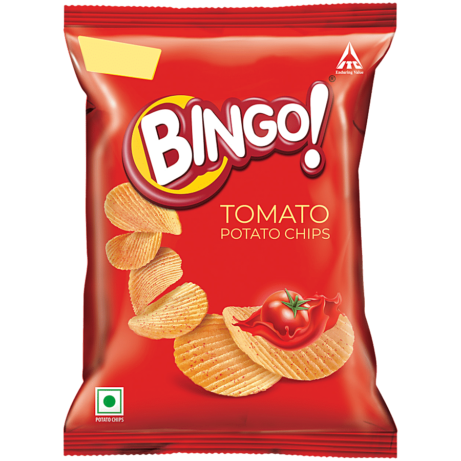 Bingo Potato Chips - Tomato Flavour, 50 G Pouch