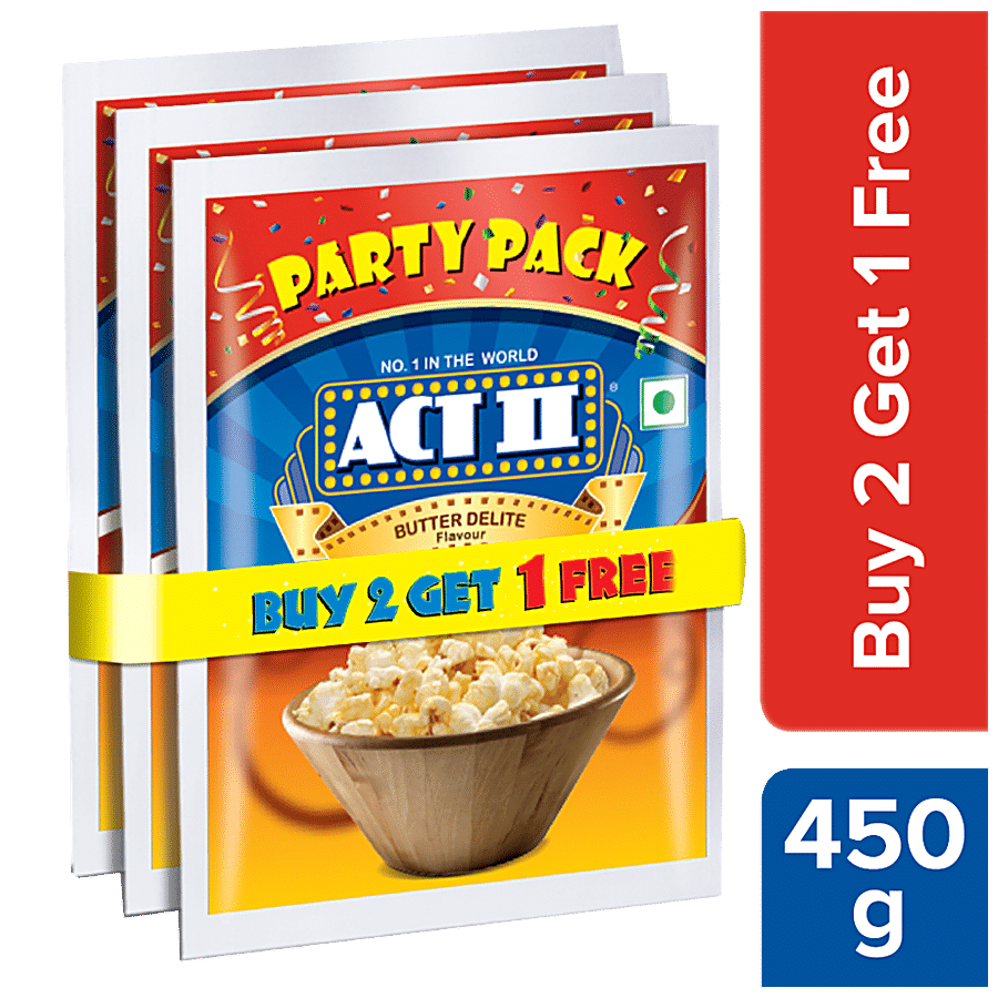 ACT II Instant Popcorn - Butter Delite Flavour, Snacks, 450 g Pouch