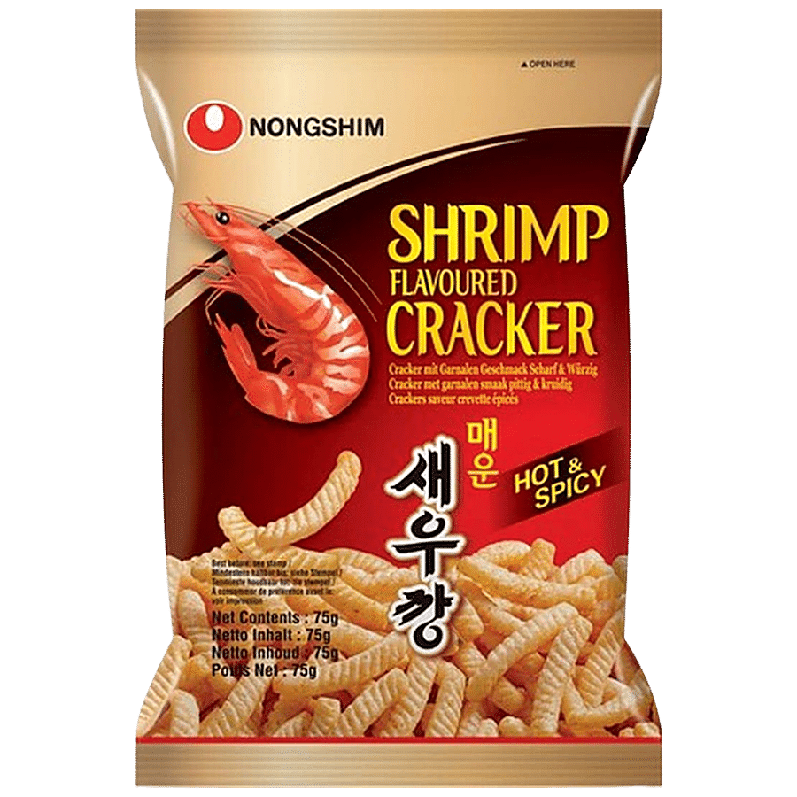 NONGSHIM Cracker - Shrimp Flavoured, Hot & Spicy, 75 g Pouch