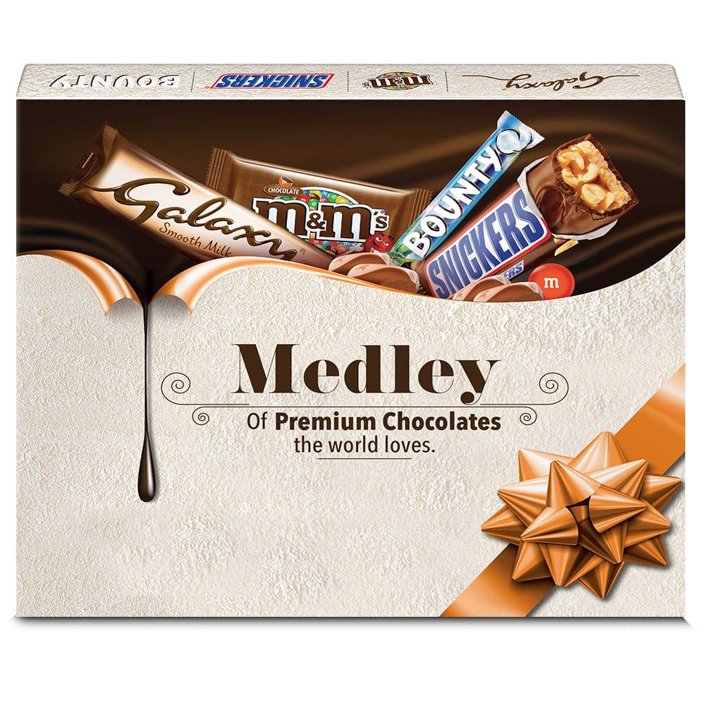 Medley Gifting Snickers Assorted Chocolates Rakhi Gift Pack, 247.6 G