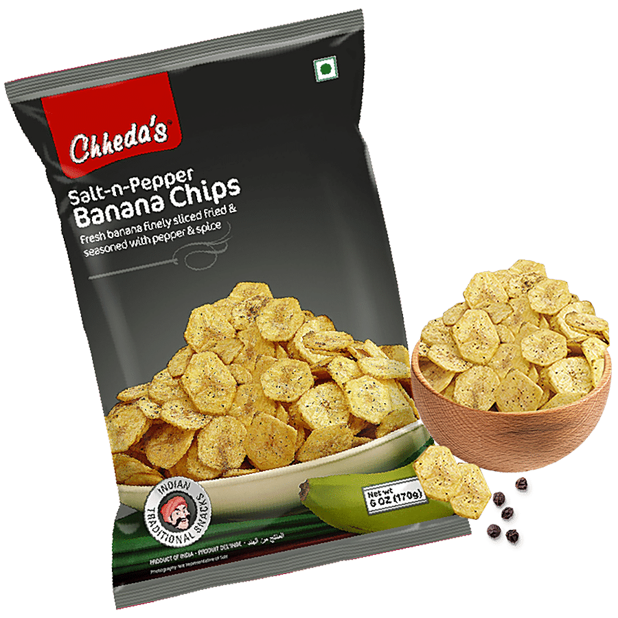 Chhedas Banana Chips - Salt & Pepper, 170 g