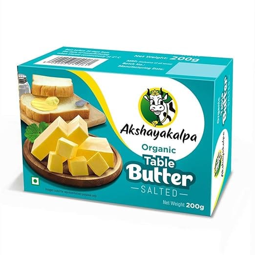 Akshayakalpa Organic Table Butter Salted, 200G