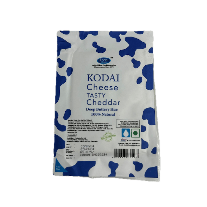 Kodai Cheese Tasty Cheddar, 200 G