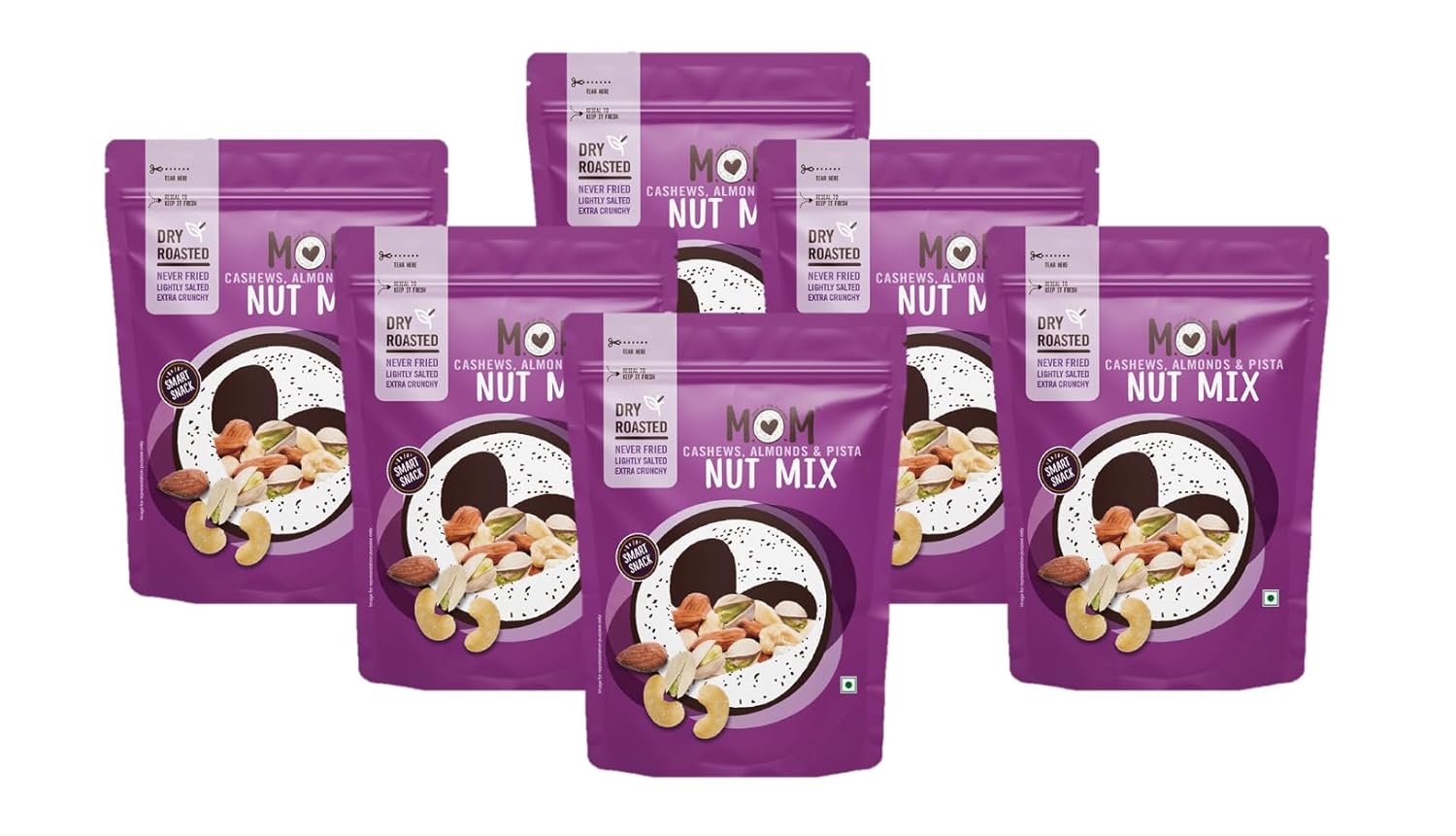 Mom Meal Of The Moment Roasted & Salted Nut Mix, 12G (Pack Of 6)