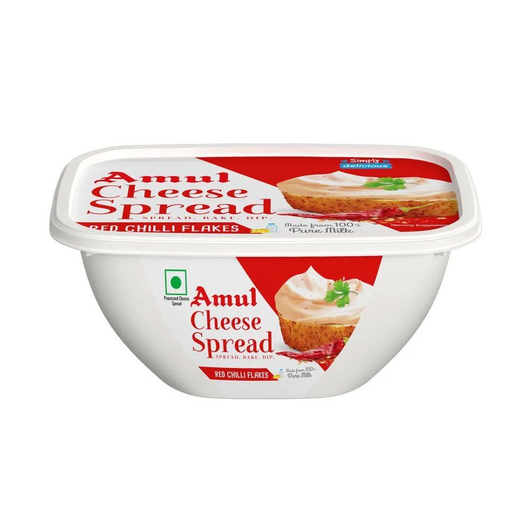 Amul Cheese Spread Red Chilli Flakes, 200 gm