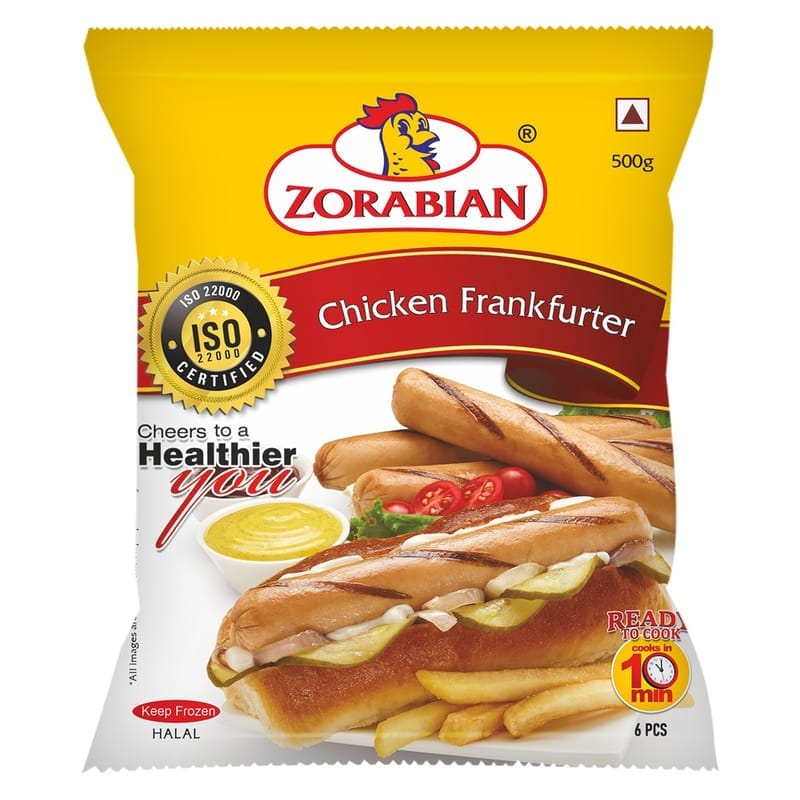 Zorabian Chicken Frankfurter, 500 gm