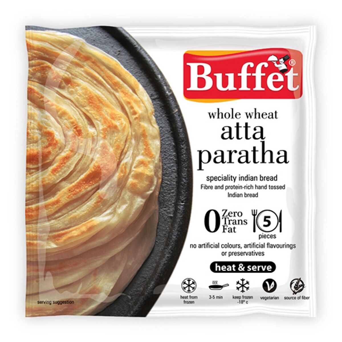 Buffet Whole Wheat Atta Paratha, 300 gm