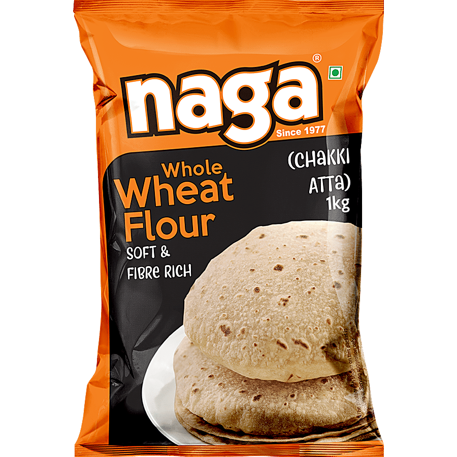 Naga Atta Whole Wheat Flour Chakki Fresh - 1 Kg
