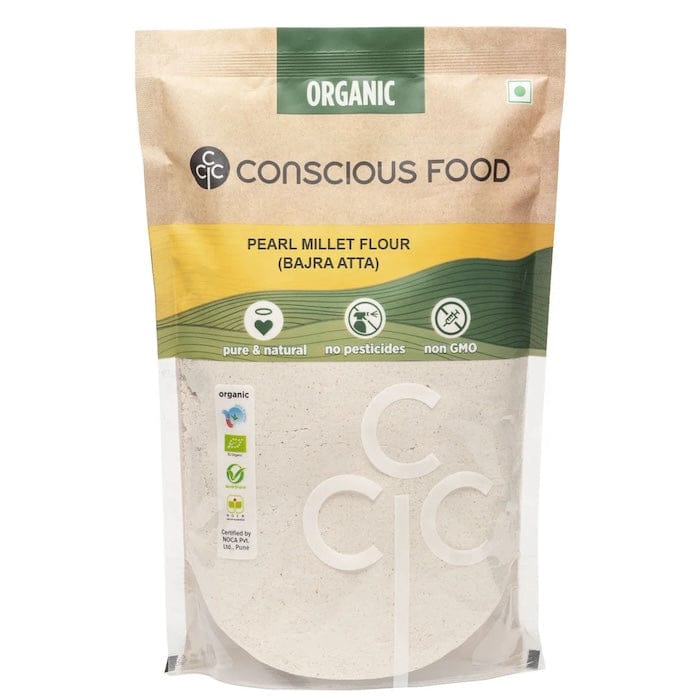 Conscious Food Organic Bajra Atta, 500 gm